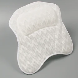 Дышащая 4d сетчатая 6 присосок для взрослых, водонепроницаемая Нескользящая подушка для спа-ванны, для ванны, поддержка шеи и спины