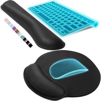 Ergonomic Office Home Comfortable Keyboard Wrist Rest Memory Foam Wrist Rest Computer Mouse Pad Set Easy Typing Pain Relief