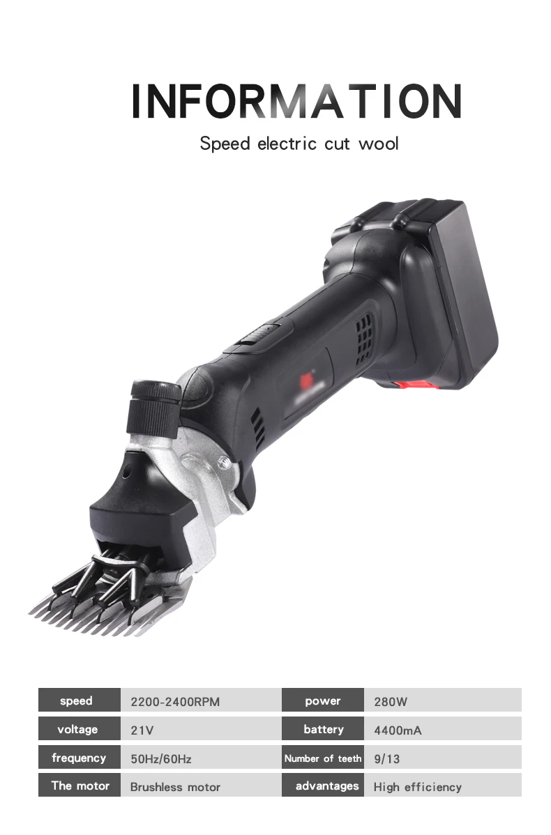 Rechargeable Sheep Wool Shearing Machine Cordless Sheep Shears Goat