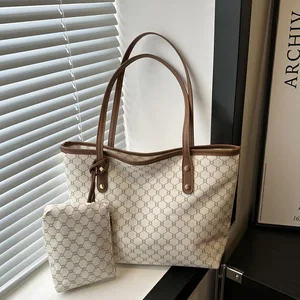 2026 Luxury 2-pieces Set Branded Ladies Handbags Pu Leather Messenger Shoulder Bag Zipper Tote Bag For Women