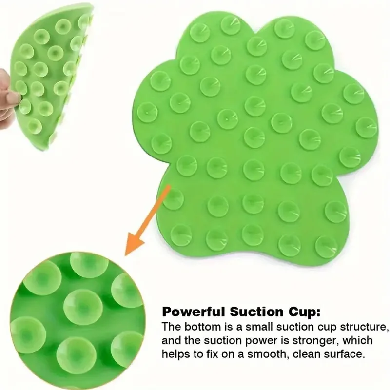 Dog Paw Silicone Pet Licking Pad, Pet Slow Eating Tray, Dog Bath Distraction Silicone Dog Suction Cup Food Holder, Training supplier