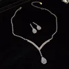 82-piece v-shaped water drop stud earring and necklace set