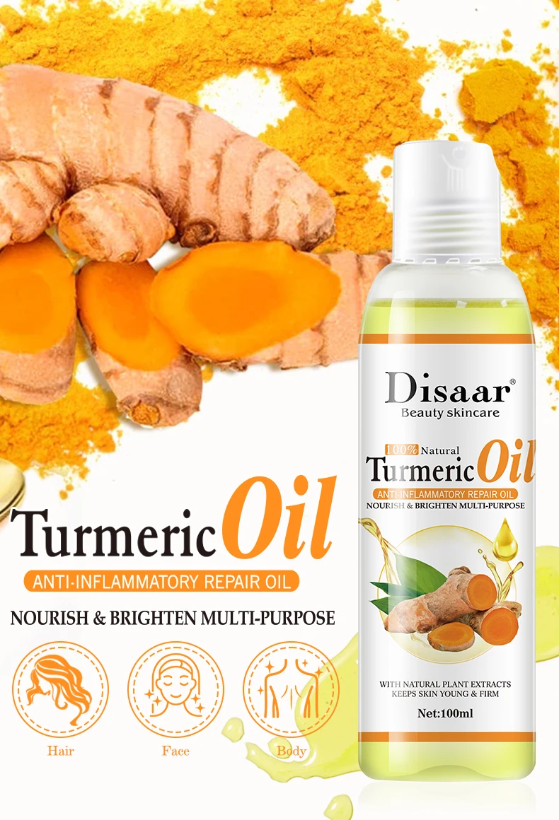 Disaar 100% Natural Organic Turmeric Body Super Whitening Oil Face ...
