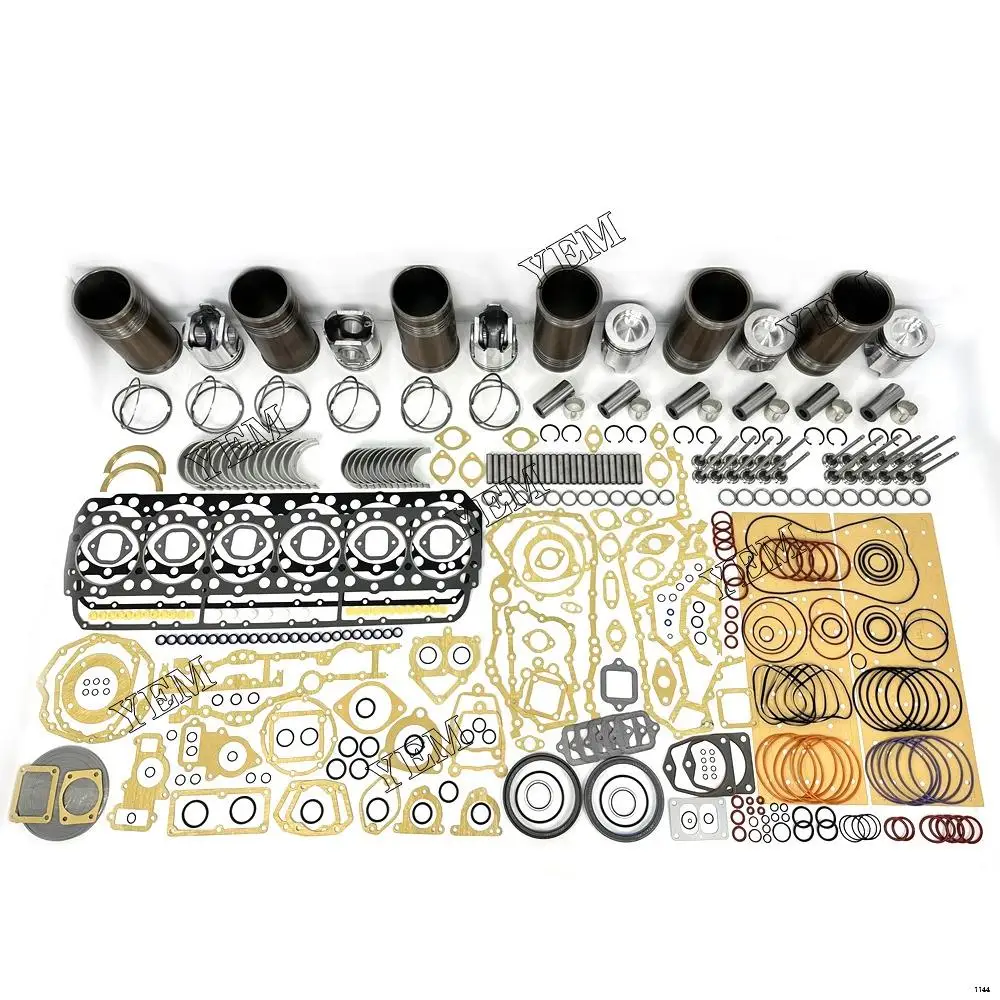 Rebuild Kit With Full Gasket Kit Piston Rings Liner Bearing Valves Fit for Caterpillar 3406