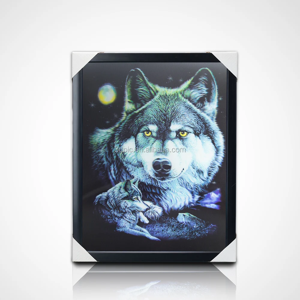 Factory Direct Wholesale Customized 3d Picture Posters Wolf