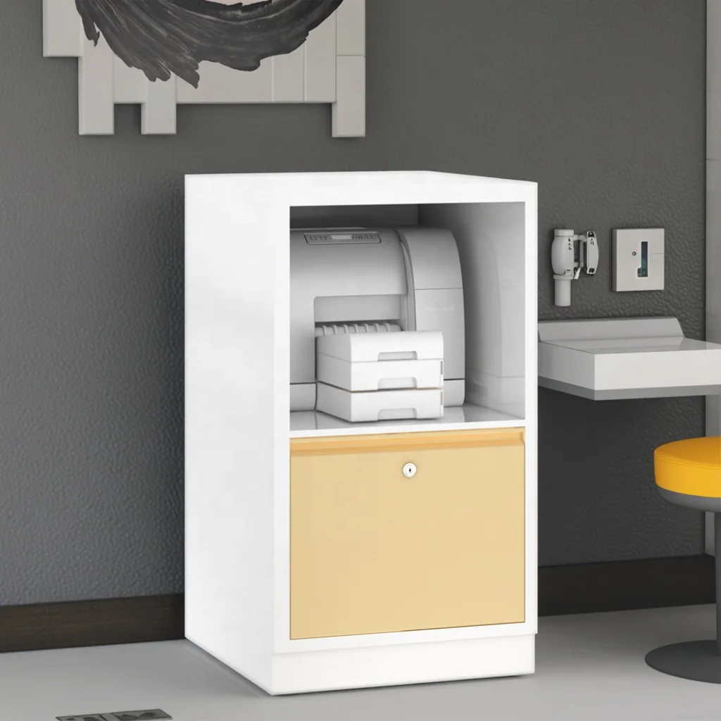 Medical Metal Printing Station Cabinet Noise Reduction Design for School Hospital Use Label Printers Document Scanning Office 6