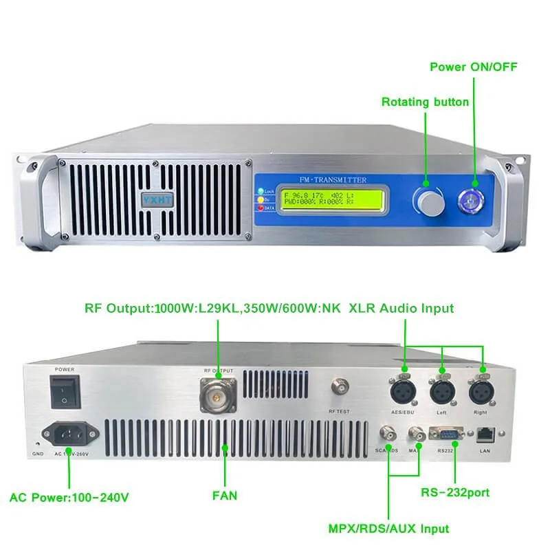 VIP - YXHT-1, 350W FM Transmitter 350 Watt Radio & TV Broadcasting Equipment