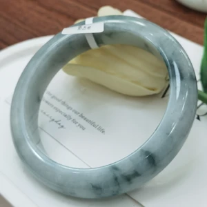 Premium Natural Jade Bracelet Bangle Stylish Green Jade Bangles Jewelry Gift for Women Daily Wear