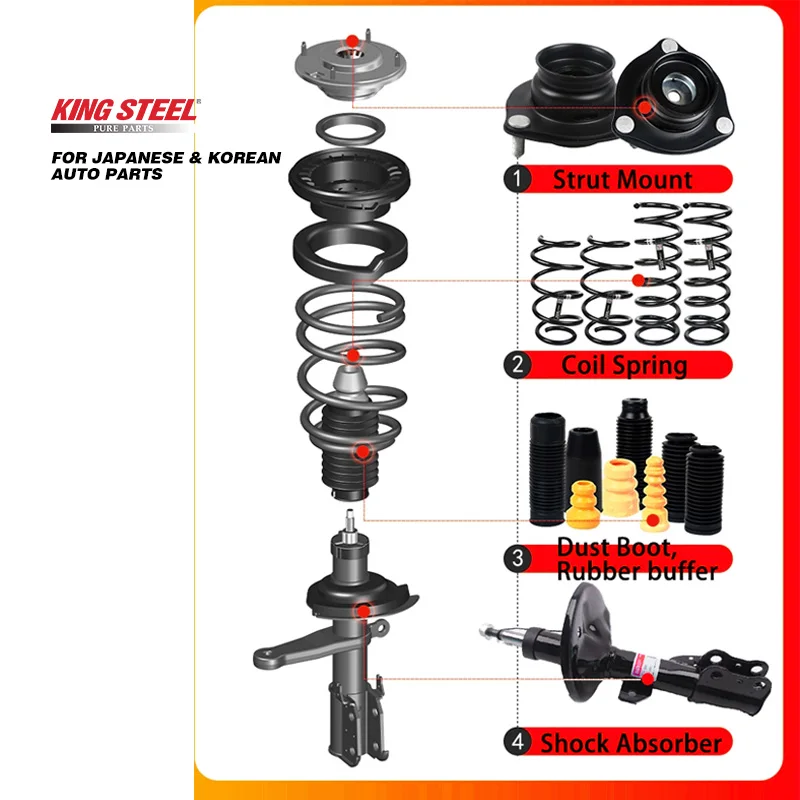 OEM 334399 334400 334384 334385 Shock Absorbers for Toyota Lexus