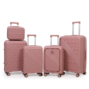 Unisex Luxury Vintage Trolley Suitcase Set Large Durable PP New Carry Zipper Travel Bags TSA Lock Special Design Luggage Style