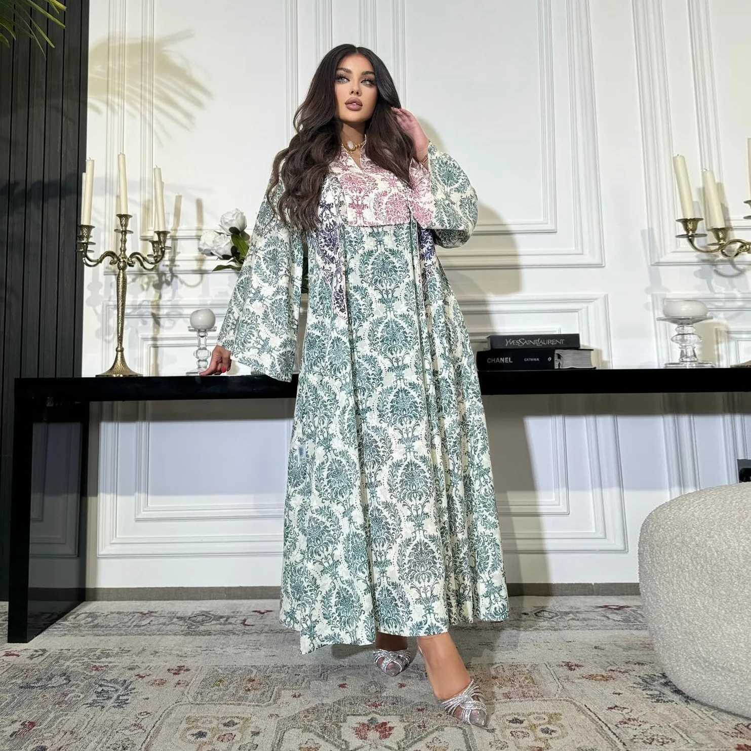Iraq Muslim Women Dress Customized Color Long Sleeve Abaya For Four Seasons Adult Women