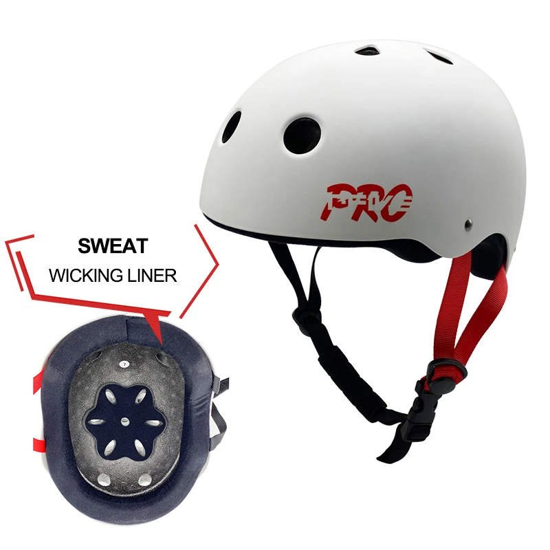 Roller Skate Skateboard Helmet with Sweat Saver Liner for Adult Kid Scooter Balance Helmet Inline Skating Longboard Helmet Casco