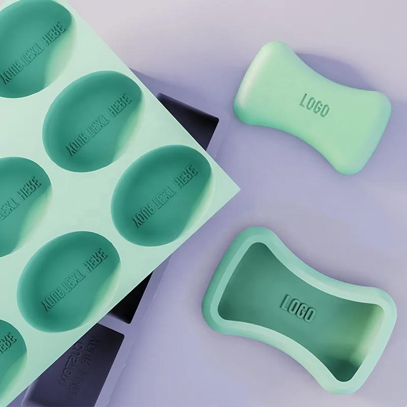 Soap Mold Factory Custom Round Rectangular Silicone Custom Logo Moulds Cake Tools Moule Silicone Moule De Savon En Silicone