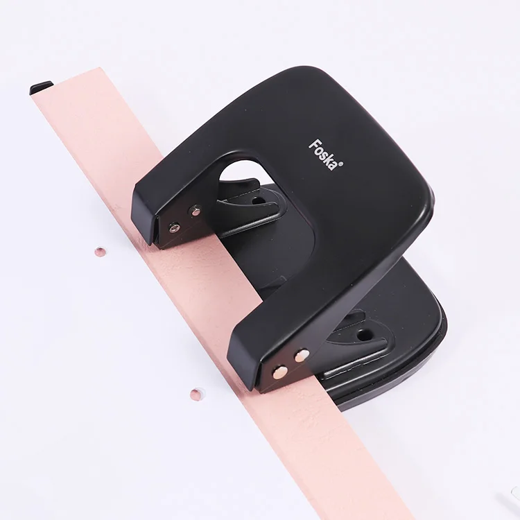 Foska красный синий черный цвет 20 листов Емкость 2 отверстия 6 мм круглое отверстие небольшой ручной Дырокол для офисных принадлежностей