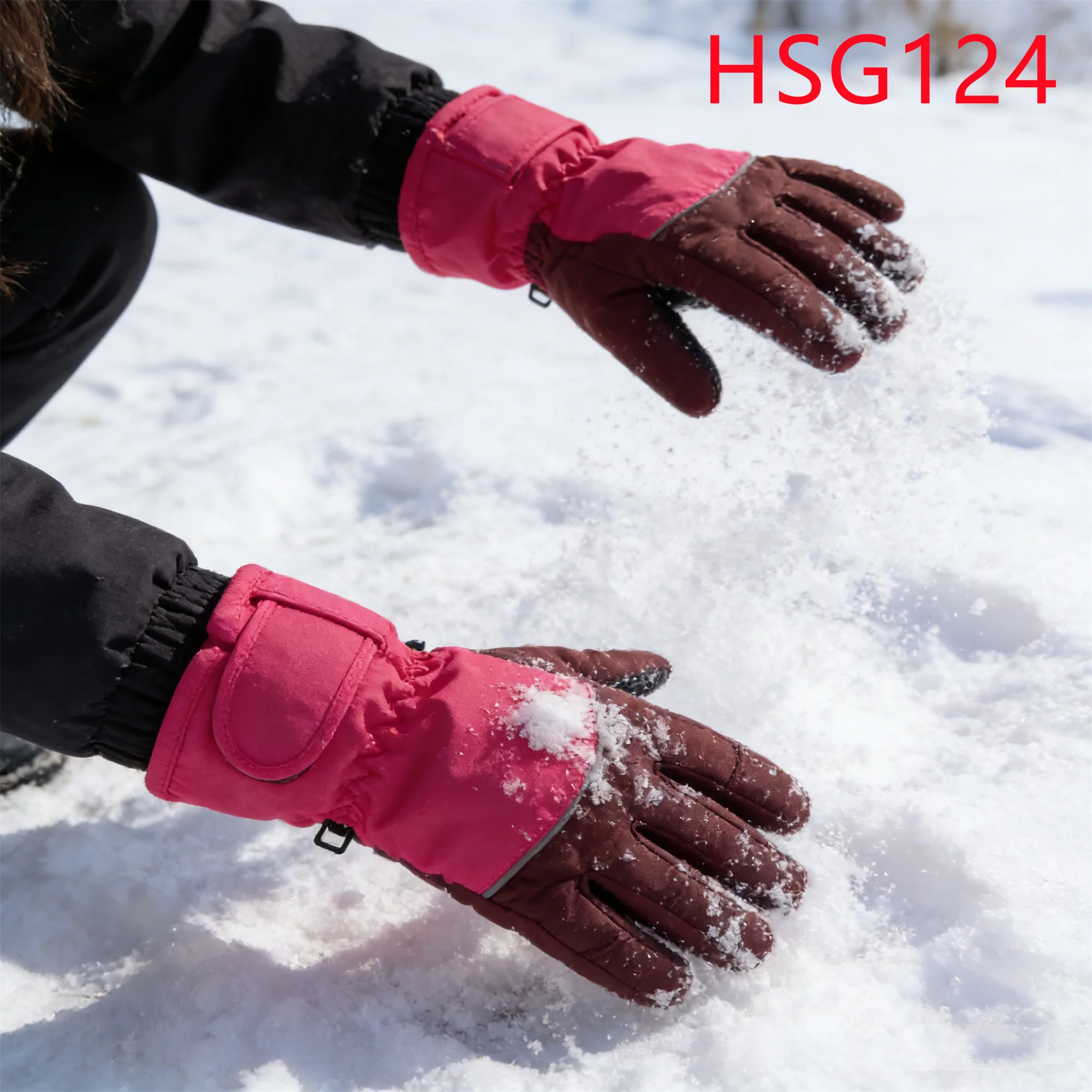HY,Ice Boating Stylish Ski Gloves with Finger Touchscreen Multi Colors Available Prevent Snow Water Permeating Snow GlovesHSG124