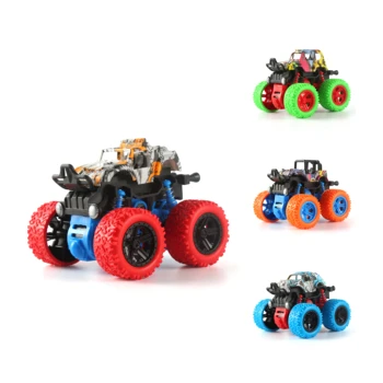 Cartoon Car Shape Candy Toys Friction Power Truck Candy Toys With Tube Cartoon Handheld Sweet Candy Toys For Kids