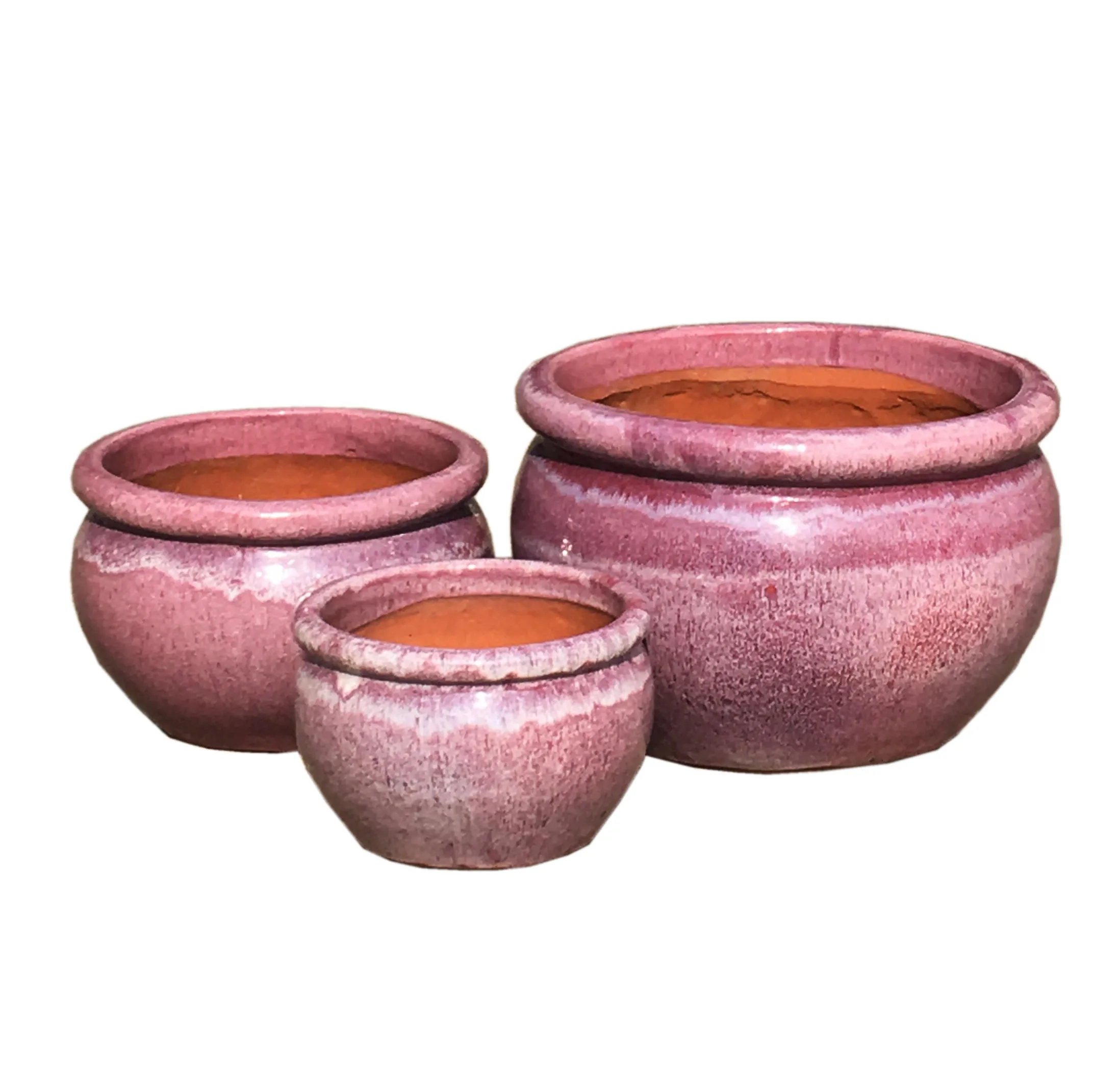 Wholesale Large Outdoor European-Style Ceramic Flower Pots Kit Glazed Pottery Design Garden Plant Planter Home Nursery Room Use