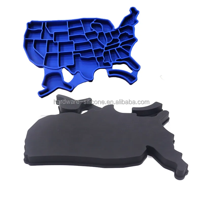 America map ice cube tray, silicone ice mold in shape of USA map