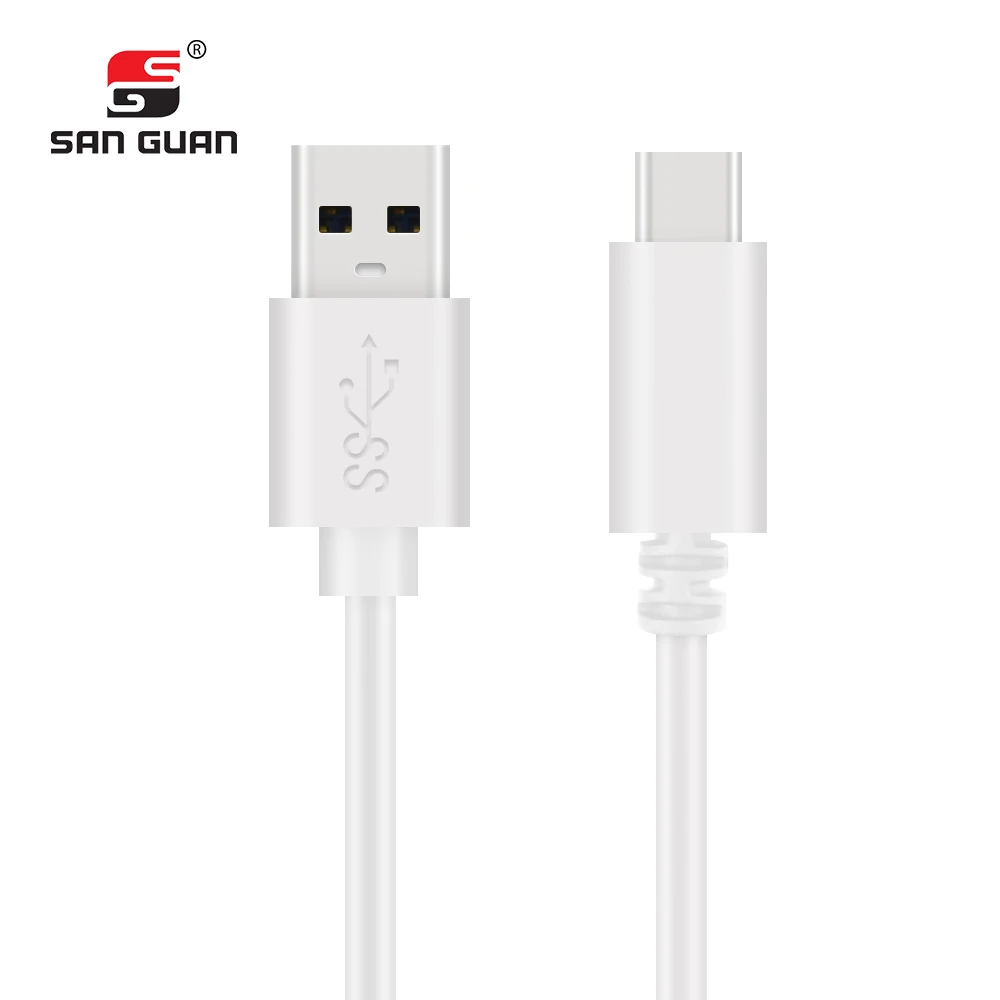 
 Белый цвет кабель usb type-c для быстрой зарядки USB 3,2 Gen 1 type A 5 Гбит/с, кабель для синхронизации данных и зарядки  