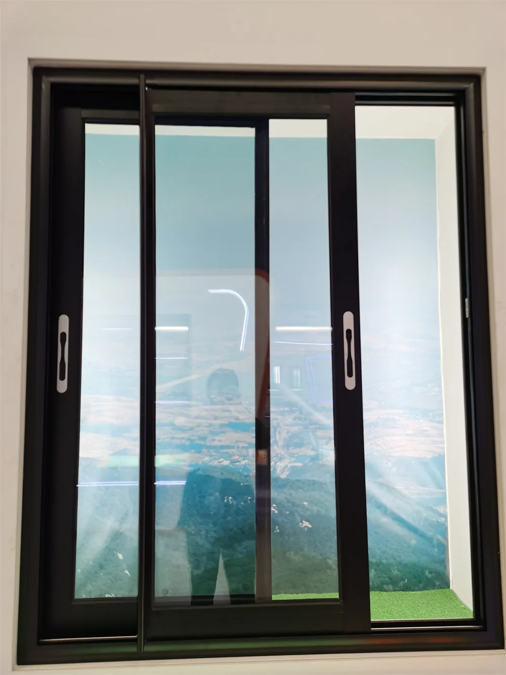 Minglei Double glazing window frame aluminum sliding window with mosquito net factory