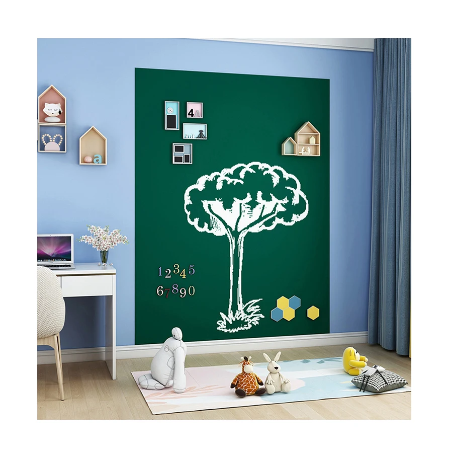 Самоклеящаяся железная задняя Магнитная мокрая стираемая настенная отделка зеленая гибкая доска бумага для школы Дома Офиса