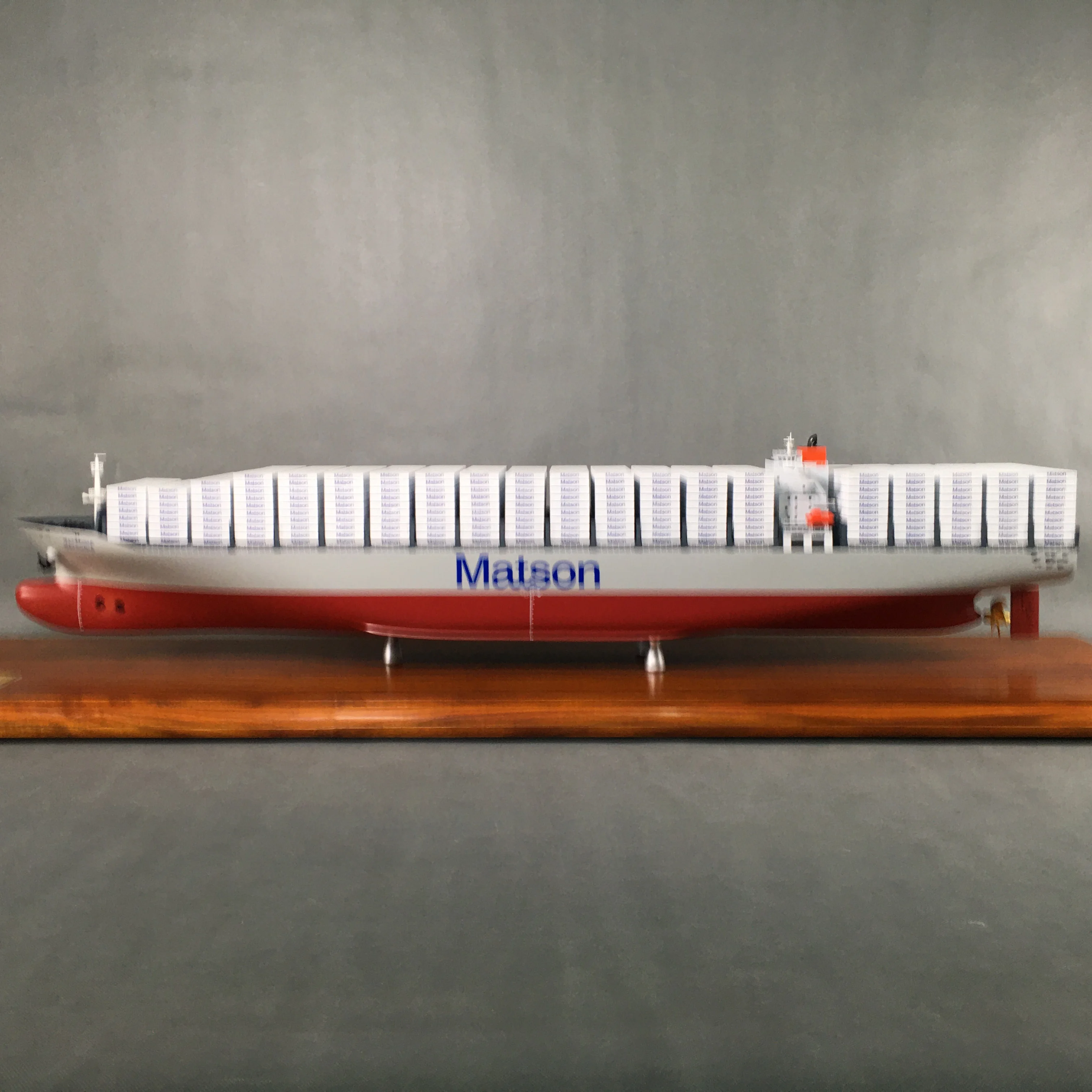 【A】O.A.S Customized 127cm Matson Container Ship Model Factory Freight Forwarder Gift with Workmanship Flashing Feature