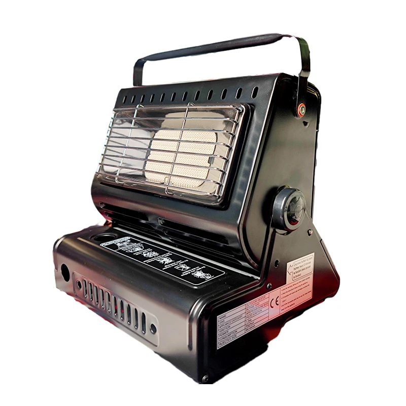 Portable Outdoor Stove Camping Tent Portable Gas Heater Stove Dual Purpose Cooking Stove Stainless Steel Black Gas Cooktops