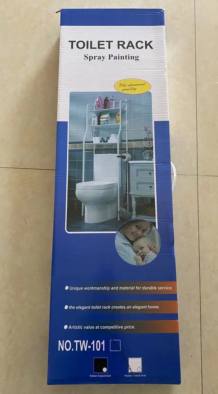 Stainless Steel Rack Toilet Shelving Kitchen Washing Machine Rack Bathroom Spacesaving