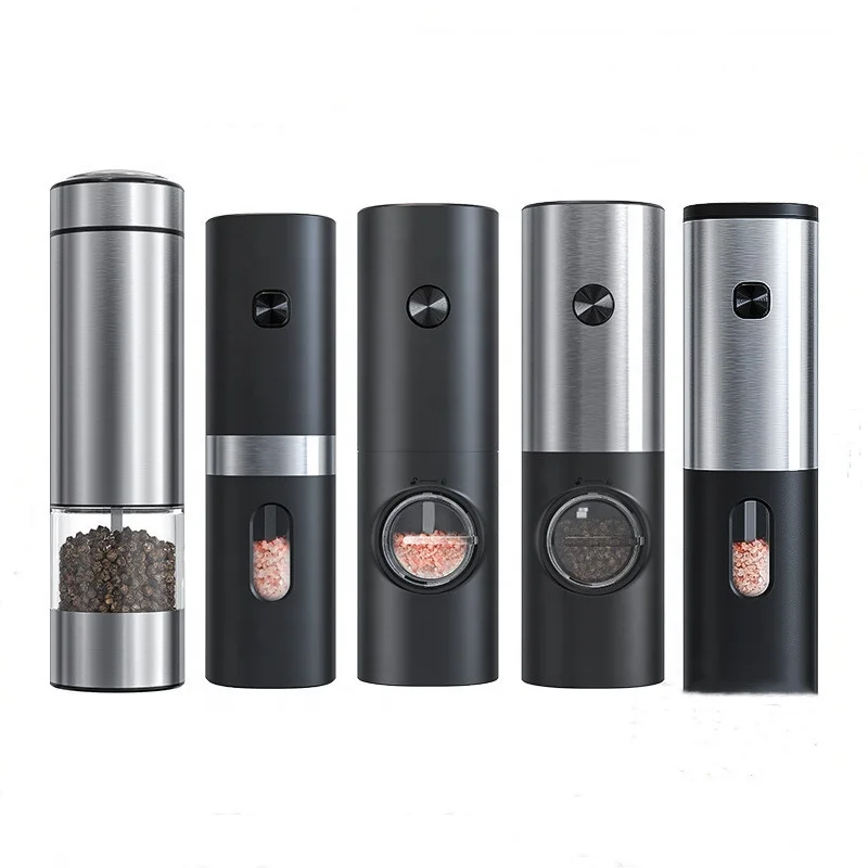 Electric Salt and Pepper Grinders Stainless Steel Automatic Gravity Spice Mill A