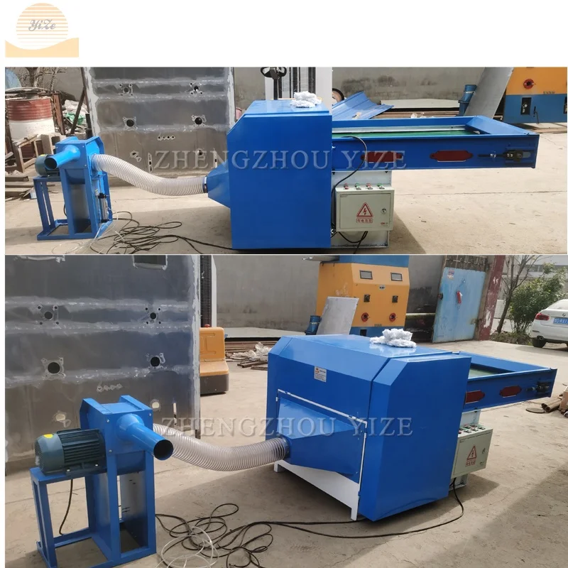 Polyester Ball Micro Fiber pp Cotton Opening Machine Cushion Pillow Filling Machine