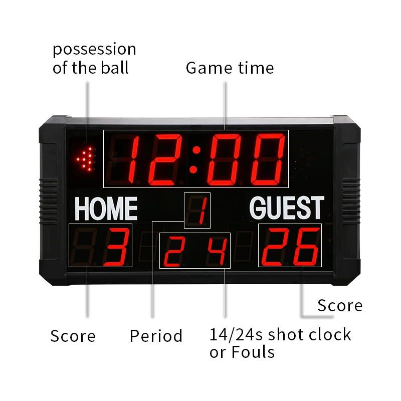 VIL Tableaux Scores Sports Tableau d'affichage Bleu et Rouge Scoreboard Portable Dessus de Table VIL Tableaux Scores Sports Tableau d'affichage Bleu et Rouge Scoreboard Portable Dessus de Table