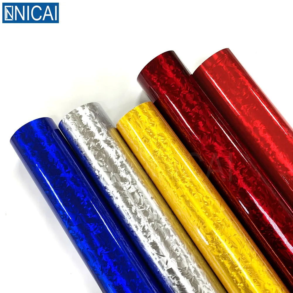 Nicai Car Wrap Vinyl Carbon Fiber Vinyl Dark Red Auto Vehicle