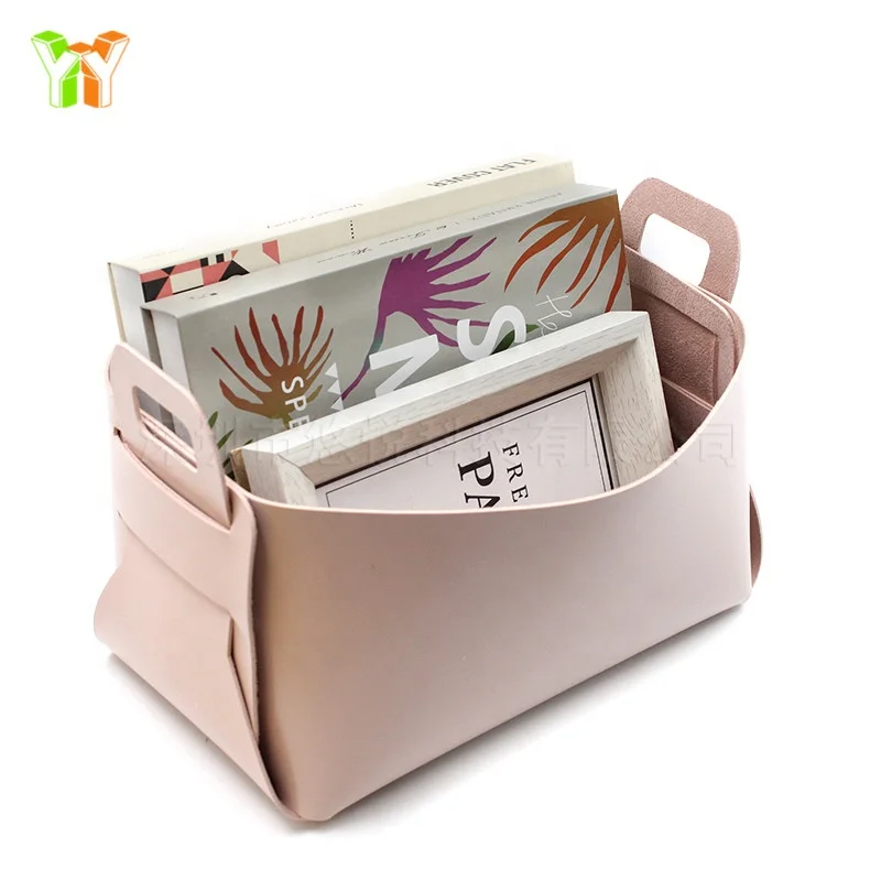 Panier à linge,panier de rangement en cuir Morandi pliable,pour bureau Panier à linge,panier de rangement en cuir Morandi pliable,pour bureau