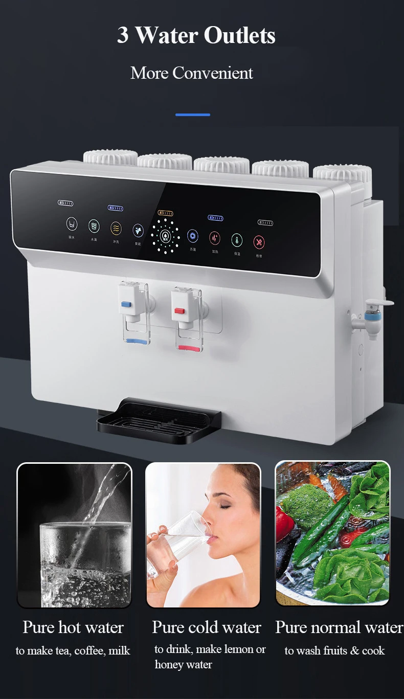2025 Myteck New Arrival Tabletop Instant Hot Water Dispenser System RO Reverse Osmosis Drinking Water for Home