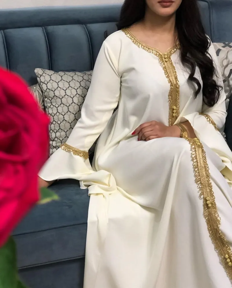 foma ab027马来印尼伊斯兰服装女士连衣裙荷叶边铃套绣花长款马西女士