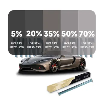 Sun Heat Control Nano Ceramic Solar Car Window Tint Film UV Protection cheap 2 Ply Auto Tint Film 5% 30% 70% 80% VLT