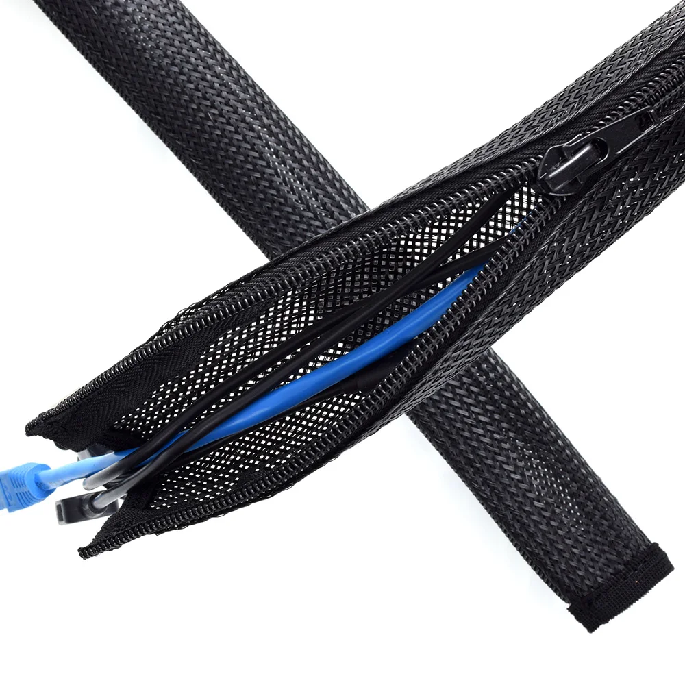 Zipper Cable Management/zipper Sleeve Cable Wrap/cable Sleeve Organizer