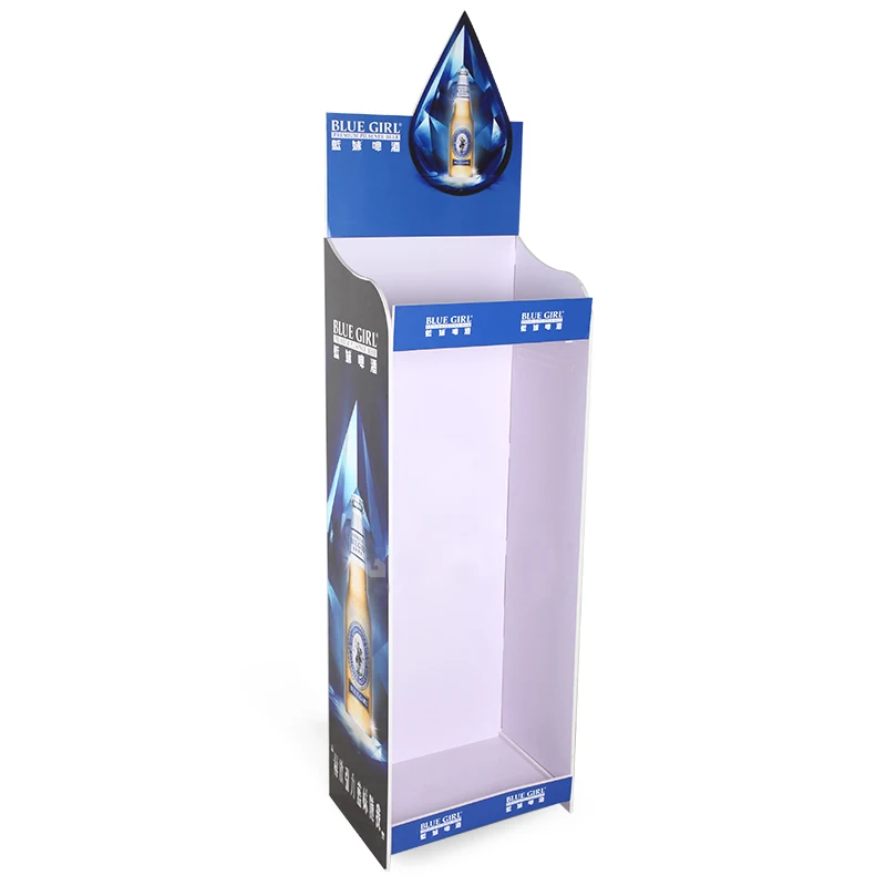 Custom Advertising Display Racks Pop PVC Foam Cardboard Display Custom White 4 Shelves Supermarket Product Display Stand