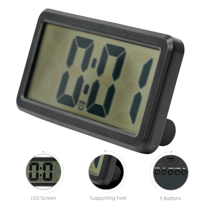 Supermarket Supply Exquisite Digital Electronic LCD Music Table Alarm Clock Hanging Clock for Home