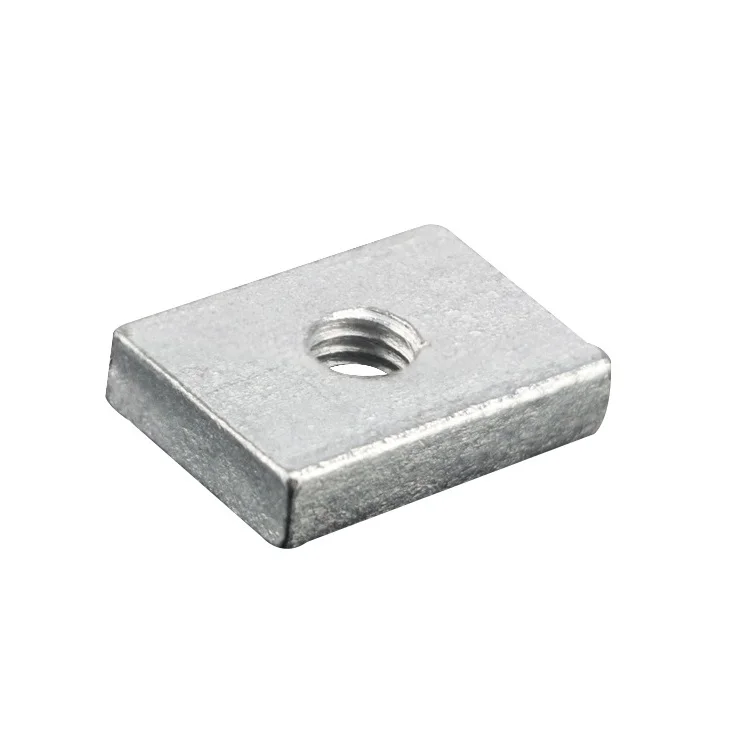 Locking galvanized stainless steel rectangular nuts for heavy industry