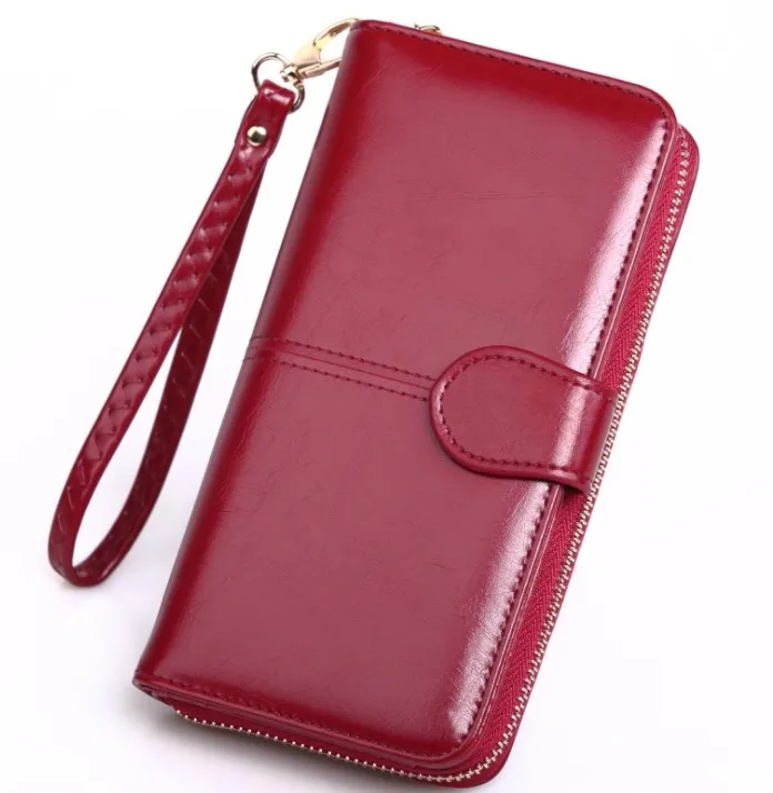 Ladies Simple Design Wallets Zipper Clutch Wallet Carteras De Mujer Wristlet Long Women Wallet