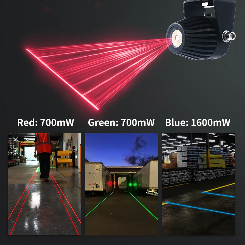 Remote Control Adjustable Installation Reduce Floor Traffic Forklift Damage Lamp Green Warehouse Forklift Laser Light Guide