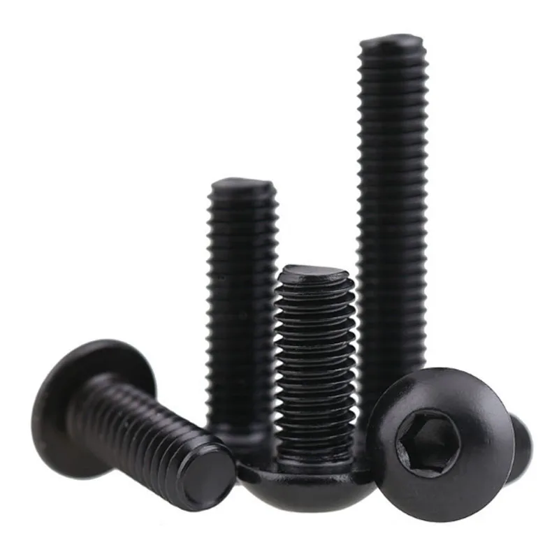 Stainless Steel Hex Socket Button Machine Black Oxide Carbon Steel Adjustable Screw Rod