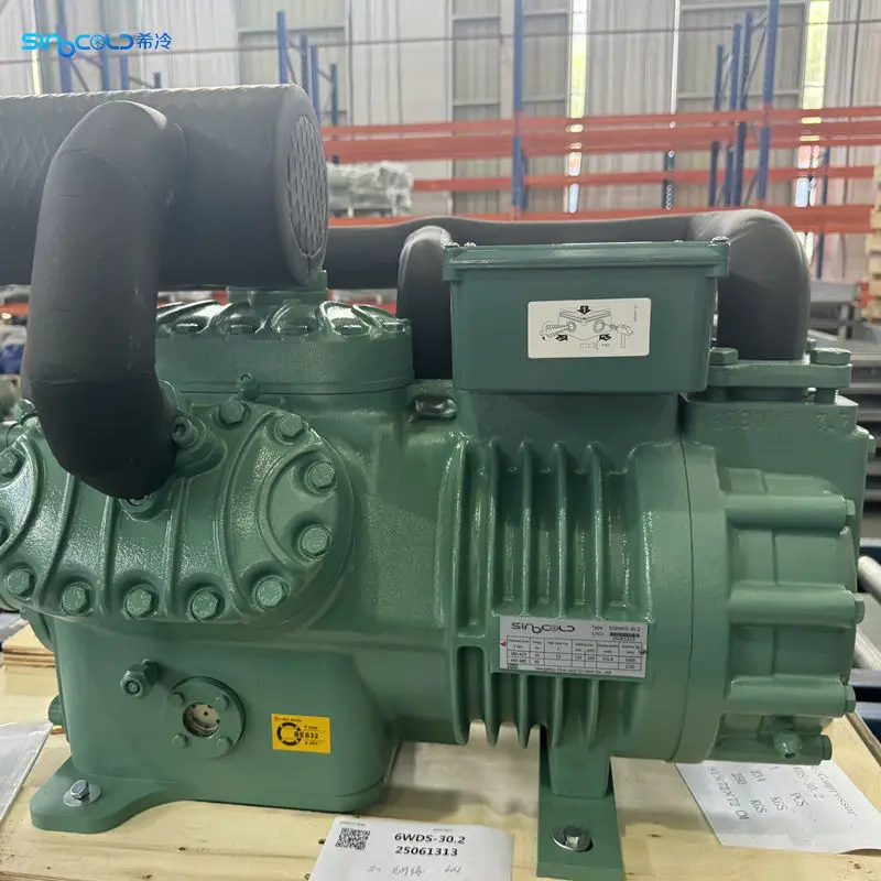 30HP Semi-hermetic Compressor Piston Compressor SC6WDS-30.2  Suitable for Cold Room 380-420V/3/50Hz 440-480V/3/60Hz R404