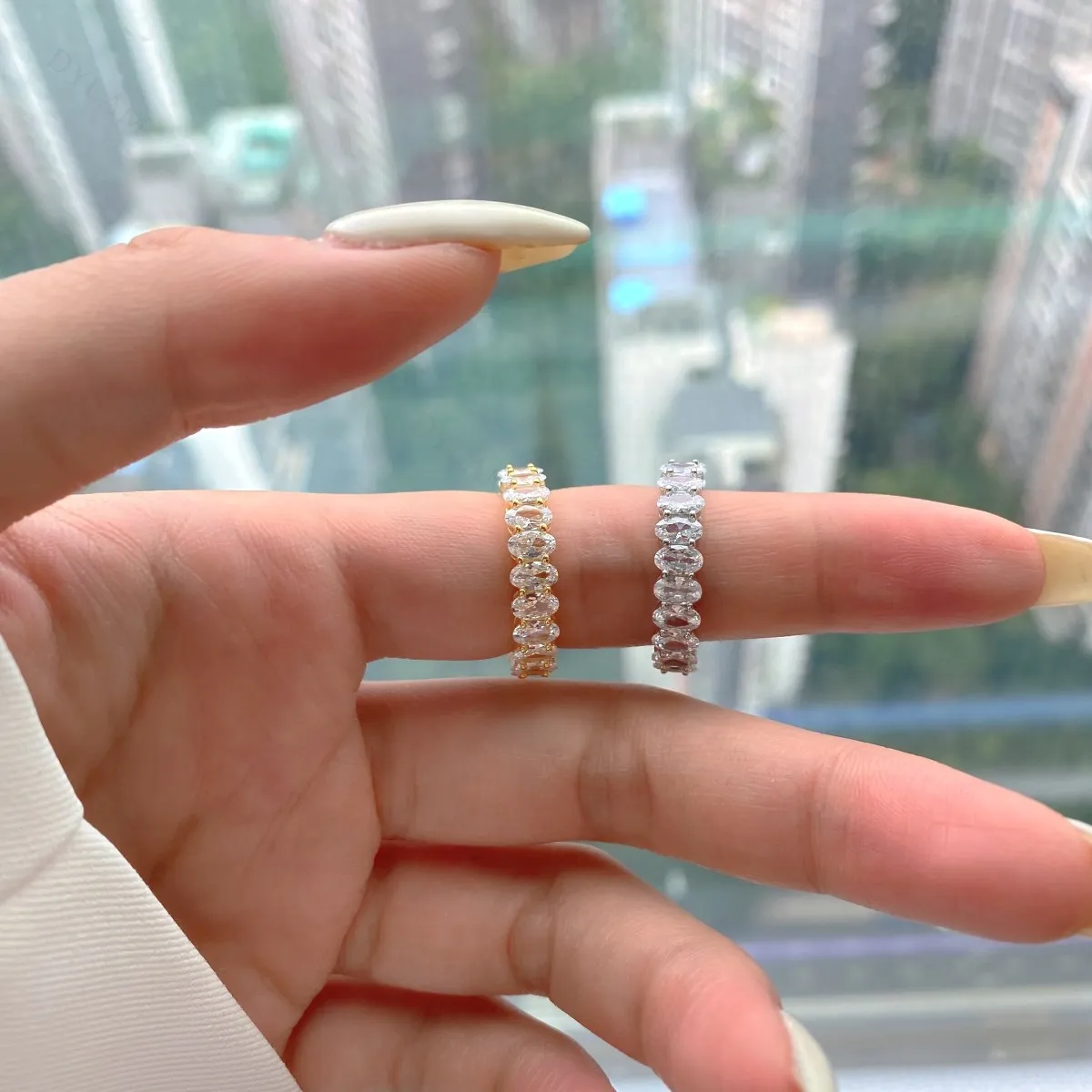 KAKODIY anti-rust latest weed removal series rhodium plated perfect zircon 925 Sterling Silver wedding ring detail 10