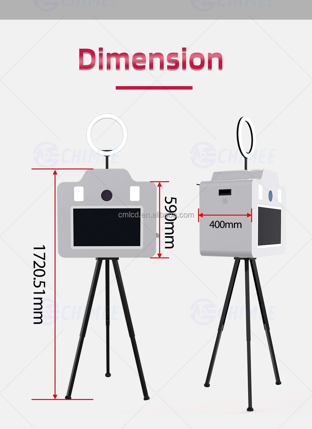 Portable Selfie 21.5 Inch Touch Screen Party Wedding Booth Instant