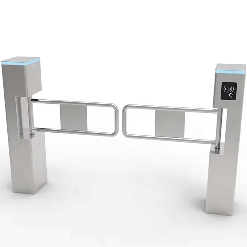 Automatic Supermarket Security Access Control System Entrance Turnstile Free Open Swing Barrier Gate