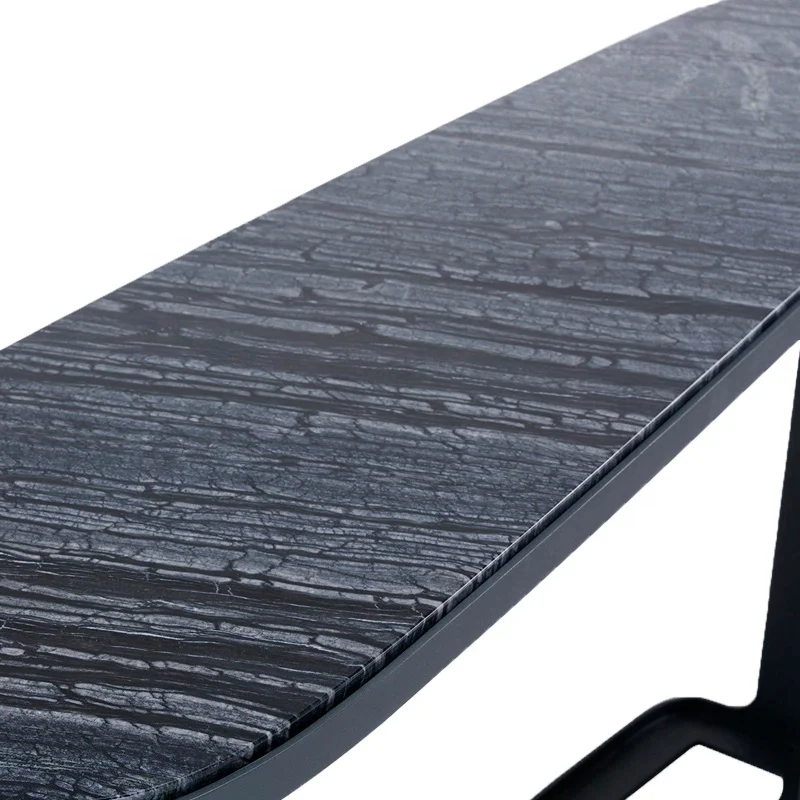 Modern Design Living Room Console Table Natural  Marble  Top Stainless  Stand