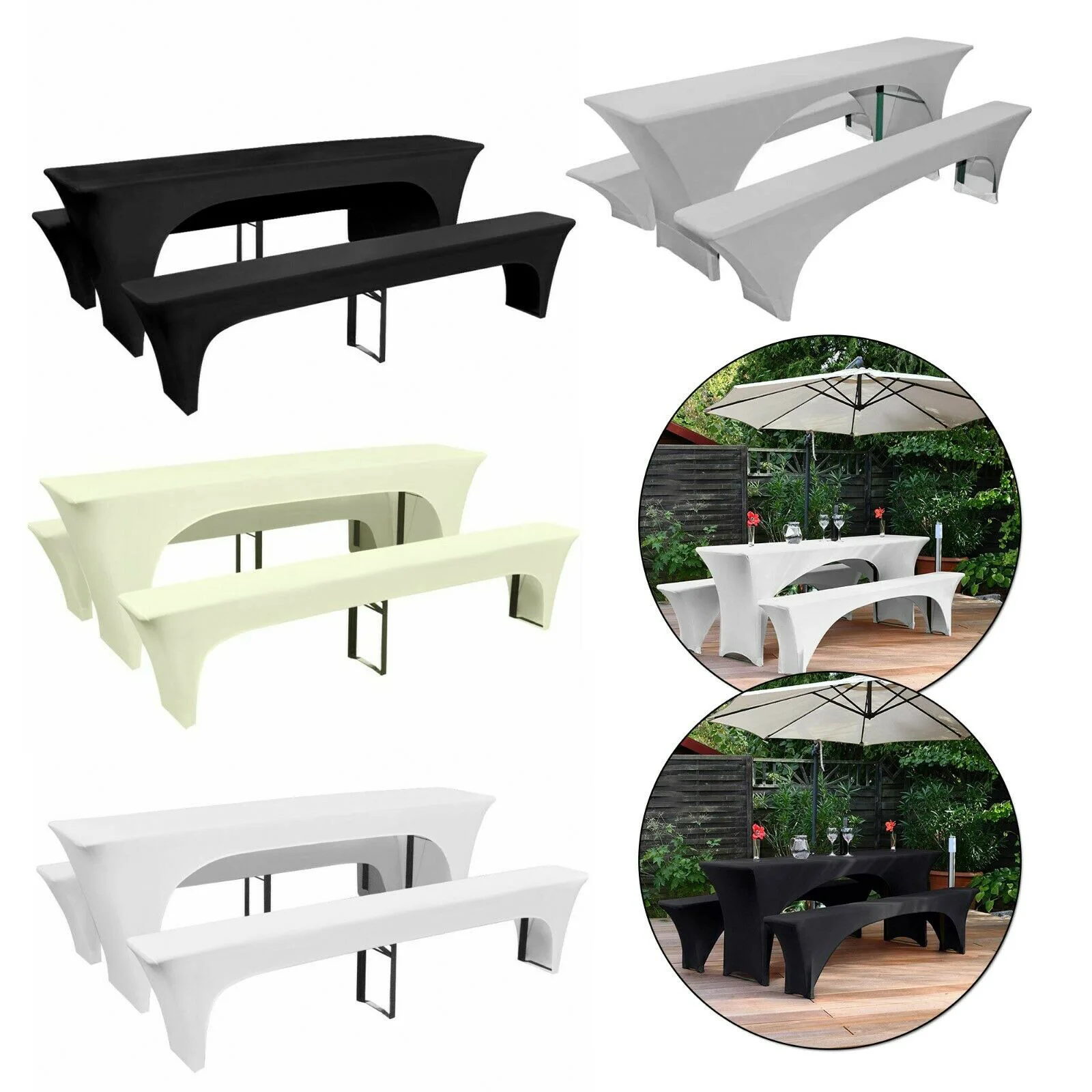 Stretch Spandex Beer Table Cover Bench Cover for Rectangle Beer Table and Bench in Germany