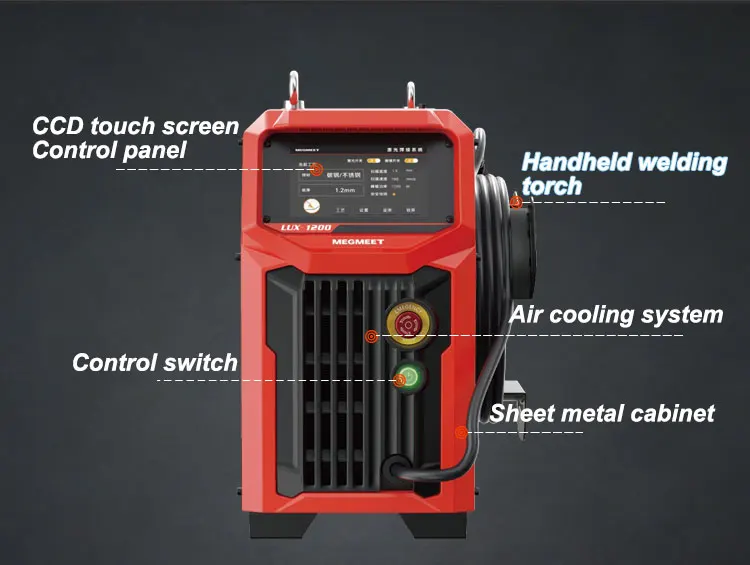TK 1200W Max Output 3-in-1 Hybrid Fiber Laser Welder for Aluminum/Stainless Steel/Steel Air Cooled Easy Operation New details